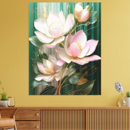 Blooming Wallpaper Japanisch Magnolia Art Leinwanddruck