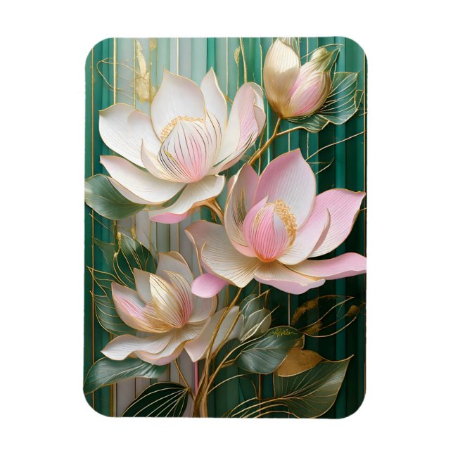 Blooming Wallpaper Japanisch Magnolia Art Magnet (Vertikal)