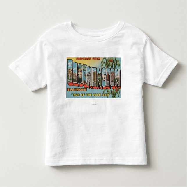 Bloomington, Illinois - große Buchstabe-Szenen 2 Kleinkind T-shirt (Vorderseite)