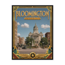 Bloomington Illinois Vintage Art Deco Golden Age