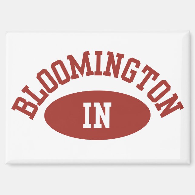 Bloomington Indiana Fridge Magnet College Gift (Vorderseite)