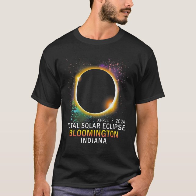 Bloomington Indiana Total Solar Eclipse April 8 20 T-Shirt (Vorderseite)