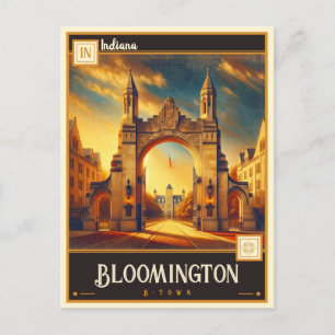 Bloomington, Indiana Vintage Postkarte