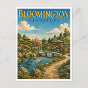 Bloomington Minnesota Japanischer Garten GeoSaga Postkarte