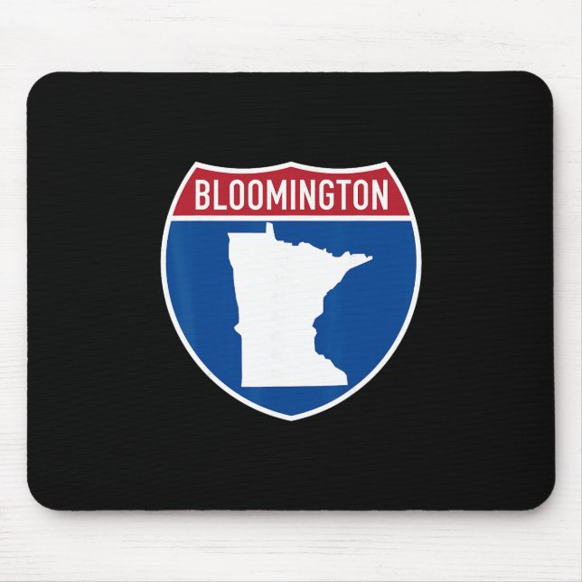 Bloomington Minnesota Karte Autobahn Interstate Sc Mousepad (Vorne)