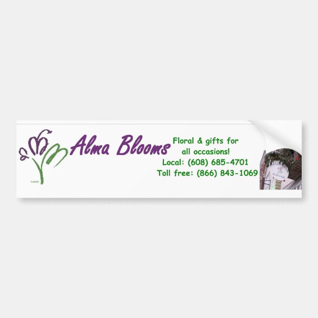 Blooms Banner Autoaufkleber (Vorne)
