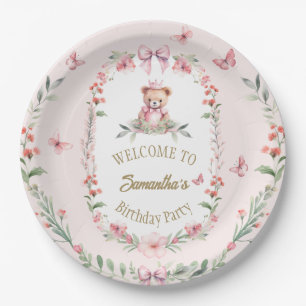 Blooms & Bears Geburtstagsplatte Pappteller