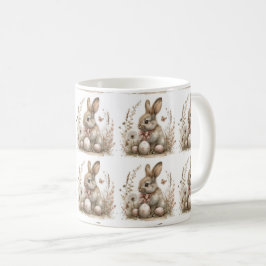 Blooms & Bunnies: Whimsikisches Ostern Kaffeetasse