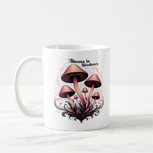 Blooms Shadows - Whimsigoth Mushroom Art Pasta mac Kaffeetasse