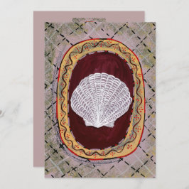 Bloomsbury & Charleston Inspiriert Seashell Art Ca Feiertagskarte