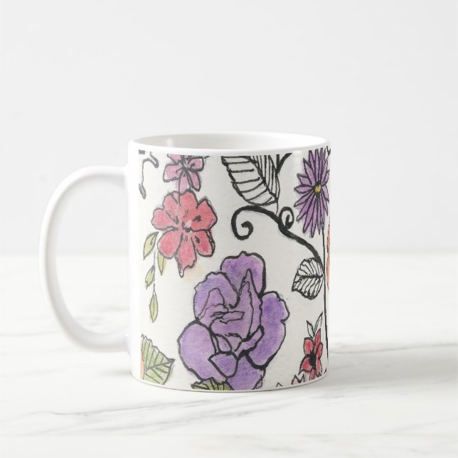 Bloomsbury-Design auf einer Tasse (Links)