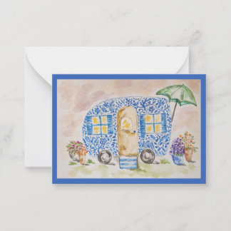 Bloomside Getaway Flat Note Card Mitteilungskarte