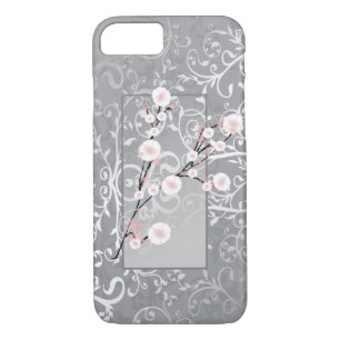 Bloosom-Blume Silver Damask Case-Mate iPhone Hülle