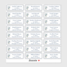 Bloral anpassbare Hochzeitgastadressen-Labels