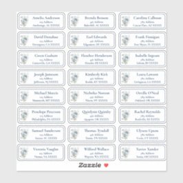 Bloral anpassbare Hochzeitgastadressen-Labels Aufkleber