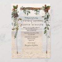 Bloral Beach Arbor Hochzeitseinladung