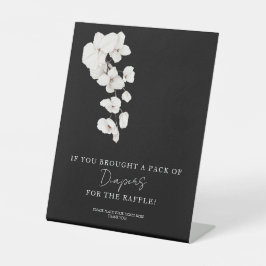 Bloral Black Orchids Baby Duschdusche Windeln Raff Sockelschild