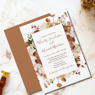 Bloral Burnt Orange Hochzeit Einladung