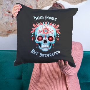 Bloral Creepy Sugar Skull Funny Halloween Kissen