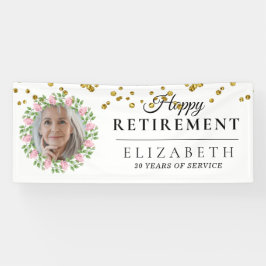 Bloral Custom Foto Retirement Party Banner