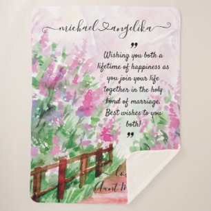 Bloral Custom Message Blanked for the Newlyweds Sherpadecke