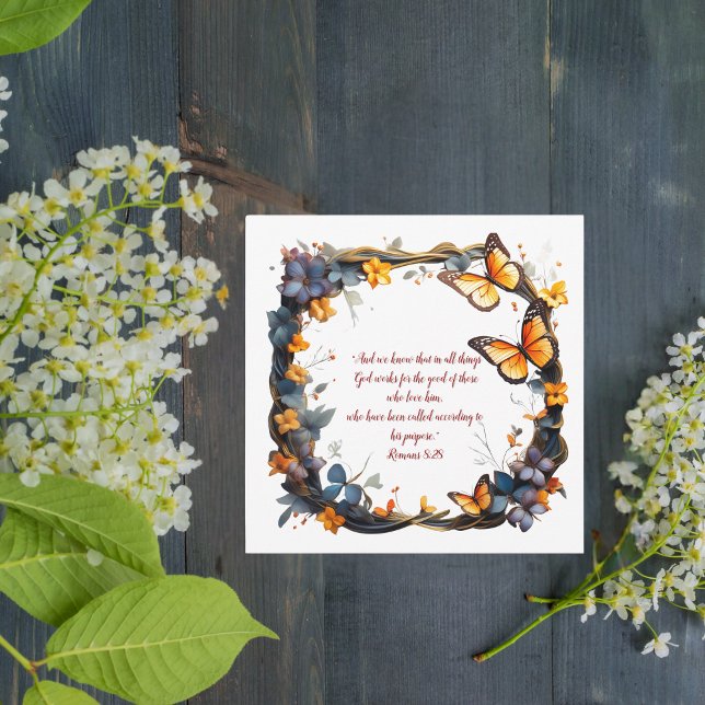 Bloral Customizable Bibe Verse Feiertagskarte (Von Creator hochgeladen)