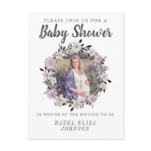 Bloral Foto Maternity Baby Shower Einladungen