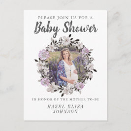 Bloral Foto Maternity Baby Shower Einladungen