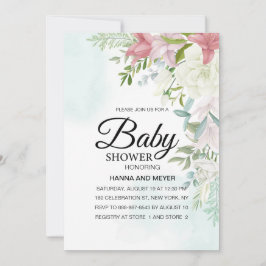 Bloral Girl Baby Shower Einladung
