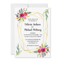 Bloral Gold Geometric Crystal Wedding