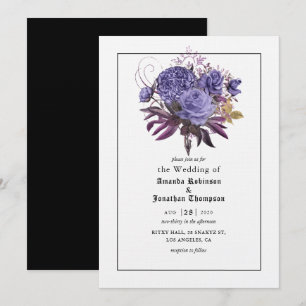 Bloral Halloween gotische Hochzeitseinladung Einladung