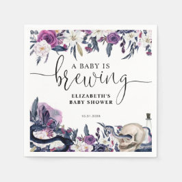 Bloral Halloween Skull Baby ist Braudusche Serviette