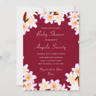 Bloral Lilies Baby Shower Einladung Vorlage
