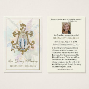 Bloral Marian Cross Jungfrau Mary Beerdigung Gebet