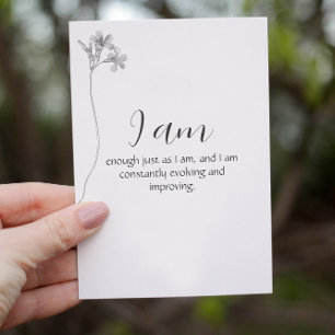 Bloral Minimalistische individuell anpassbare Affi Postkarte