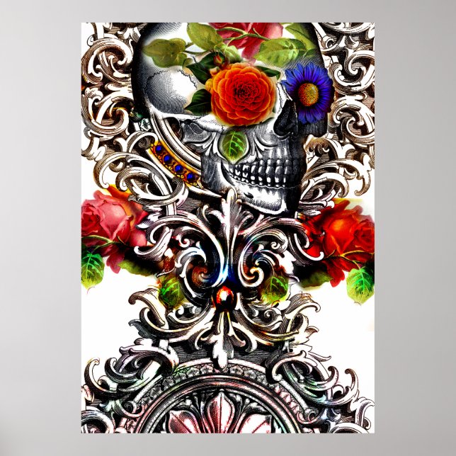 Bloral Skull Poster (Vorne)