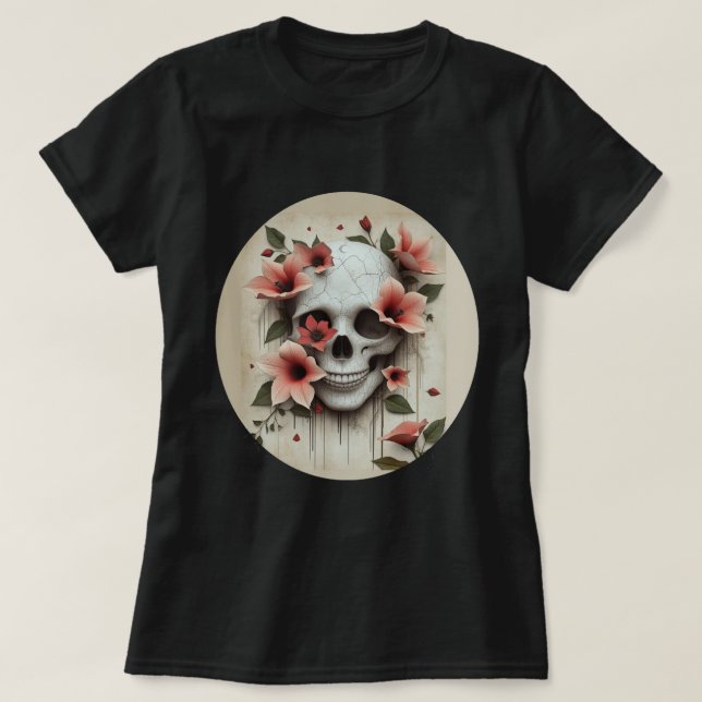 Bloral Skull T-Shirt (Design vorne)