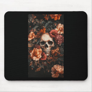 Bloral subtile Skull betont Schädelkunst Mousepad