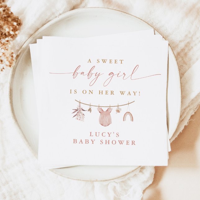 Bloral Sweet Baby Girl Clothesline Babydusche Serviette (Von Creator hochgeladen)