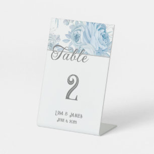 Bloral Wedding Tischnummer Pedestcard Sockelschild