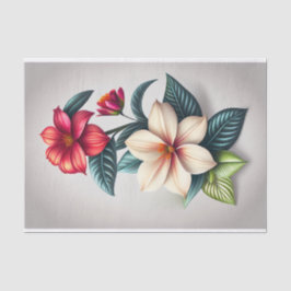 Blorrot Weiße botanische Illustration Klein Seidenpapier