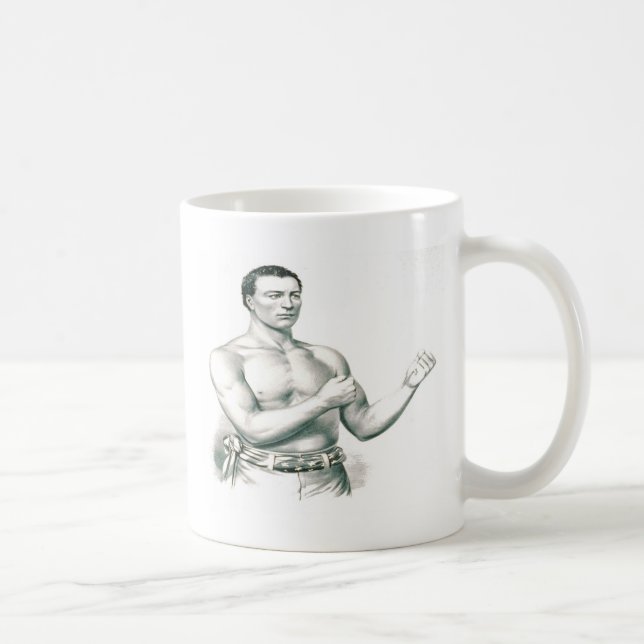 Bloß-Knöchel Boxer John C. Heenan - der Champion! Kaffeetasse (Rechts)
