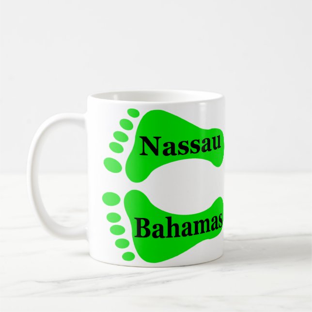 Bloße Füße Nassaus Bahamas Kaffeetasse (Links)