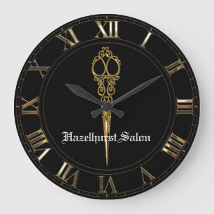 Bloßes Antiqued Hazlehurst Scissors Timepiece Große Wanduhr