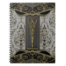 Bloßes Antiqued Hazlehurst Scissors vornehmes Notizblock