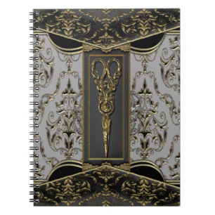 Bloßes Antiqued Hazlehurst Scissors vornehmes Notizblock