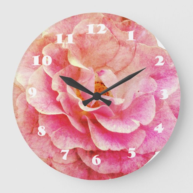 Blossom Acrylmauer Große Wanduhr (Vorderseite)