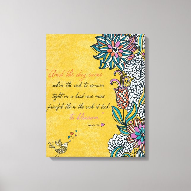 Blossom - Anais Nin Leinwand (Vorderseite)