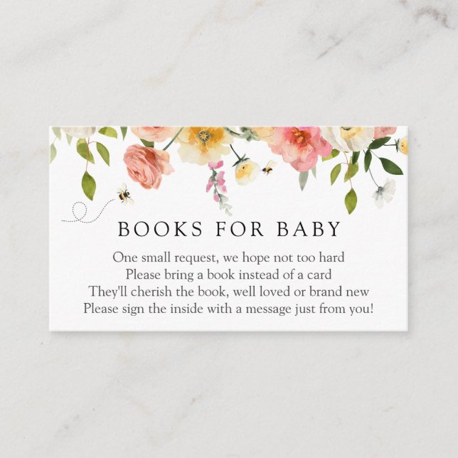 Blossom and Honey Bücher für Baby-Einlegekarte Begleitkarte (Vorderseite)