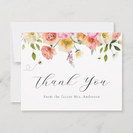 Blossom and Honey Thank You  Note Card Dankeskarte